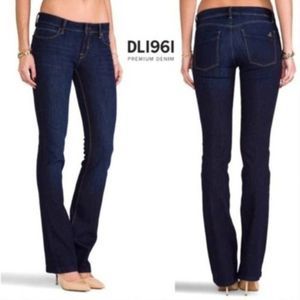DL1961 Women's Boot Cut Jeans - Dark Blue